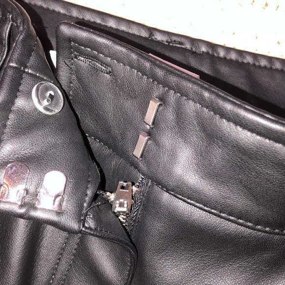 H&M black faux leather black pants size 8 new with tags - Picture 7 of 8